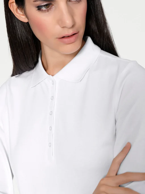 Langarm-Poloshirt in Pikee-Qualität