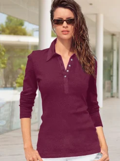 Langarm-Poloshirt in reiner Baumwoll-Qualität