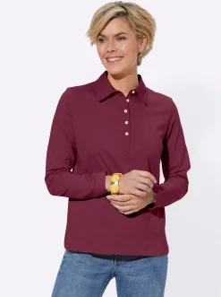Langarm-Poloshirt in reiner Baumwoll-Qualität