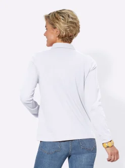 Langarm-Poloshirt in reiner Baumwoll-Qualität