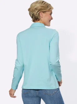 Langarm-Poloshirt in reiner Baumwoll-Qualität