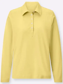 Langarm-Poloshirt in reiner Baumwoll-Qualität