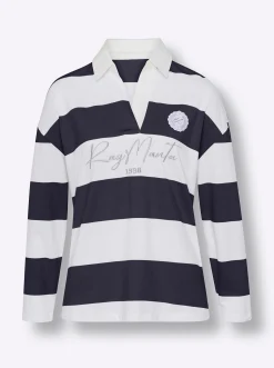 Langarm-Poloshirt mit Streifen