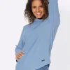 Langarm-Pullover aus reiner Baumwolle
