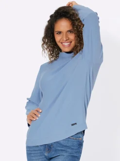 Langarm-Pullover aus reiner Baumwolle