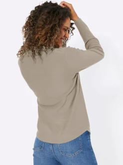 Langarm-Pullover aus reiner Baumwolle