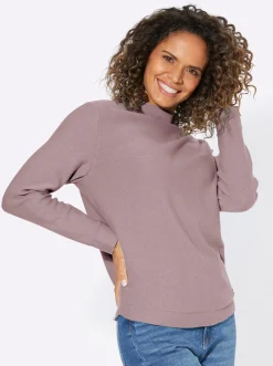 Langarm-Pullover aus reiner Baumwolle