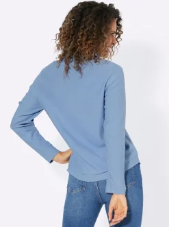 Langarm-Pullover aus reiner Baumwolle