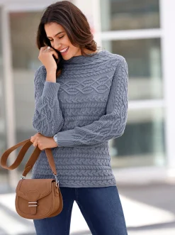 Langarm-Pullover aus weicher Baumwolle