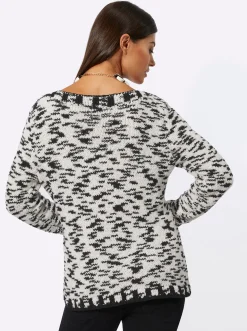 Langarm-Pullover mit Effektgarn
