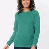 Langarm-Pullover mit Metallplättchen-Applikationen