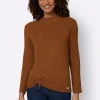 Langarm-Pullover mit Raffung am Saum
