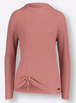 Langarm-Pullover mit Raffung am Saum