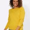 Langarm-Pullover mit U-Boot-Ausschnitt