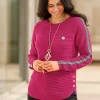 Langarm-Pullover mit Zierknöpfen
