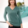 Langarm-Pullover mit Zopfmuster