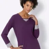 Langarmshirt mit garngefärbten Streifen
