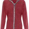 Langarmshirt mit Glitzerband