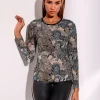 Langarmshirt mit kontrastfarbiger Paspel
