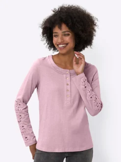 Langarmshirt mit Spitze