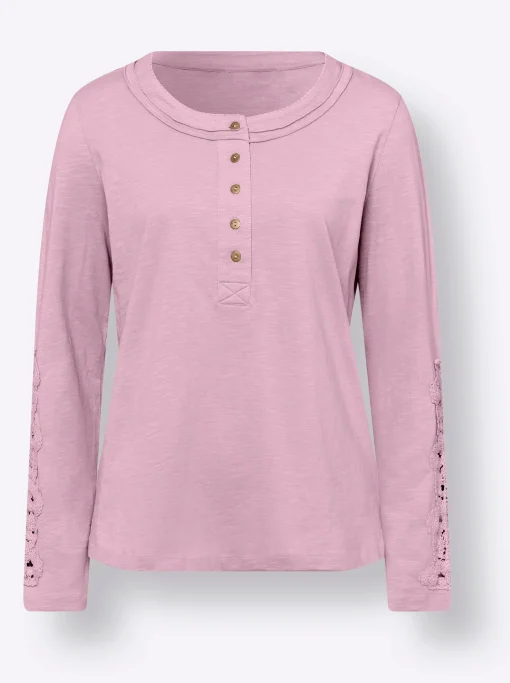 Langarmshirt mit Spitze