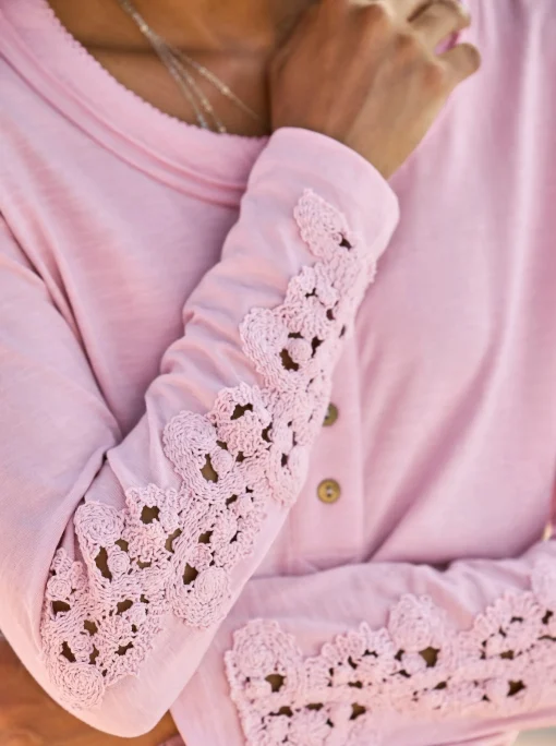Langarmshirt mit Spitze