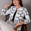 Lederblazer in Patch-Optik mit Mesh-Einsätzen