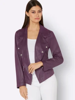 Lederimitat-Blazer