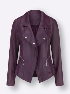 Lederimitat-Blazer