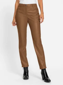 Lederimitathose mit leichtem Glanz