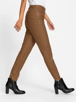 Lederimitathose mit leichtem Glanz