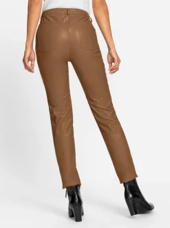 Lederimitathose mit leichtem Glanz