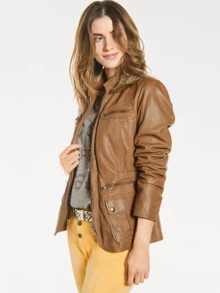 Leder-Jacke