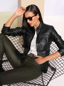 Leder-Jacke