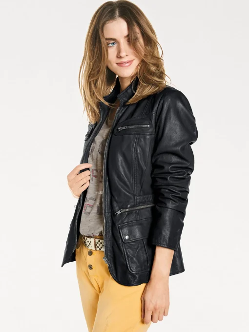 Leder-Jacke