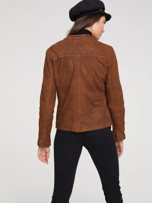 Lederjacke aus hochwertigem Veloursleder