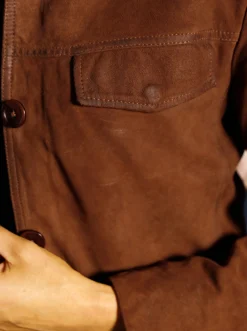Lederjacke aus hochwertigem Veloursleder