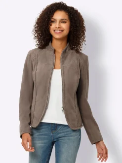 Lederjacke aus Ziegen-Veloursleder