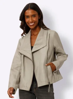 Lederjacke in taillierter Schnittform