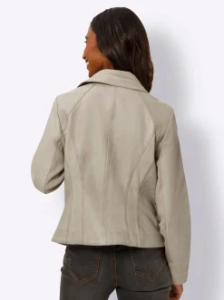 Lederjacke in taillierter Schnittform
