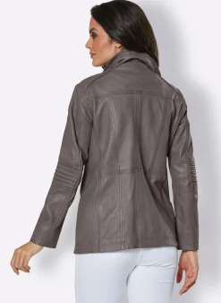 Lederjacke mit Reißverschluss-Innentasche