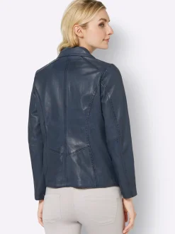 Lederjacke mit Ziernieten, aus Lammnappa