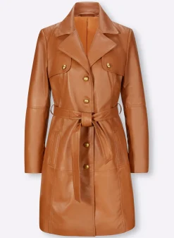 Leder-Mantel
