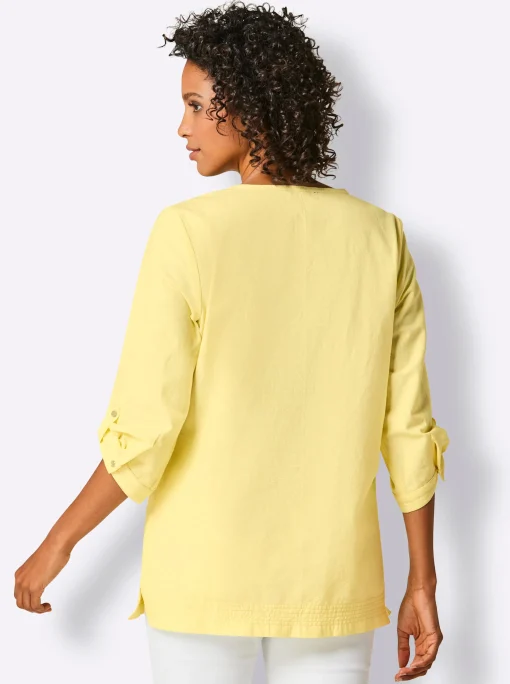 Leinenbluse im Tunika-Stil