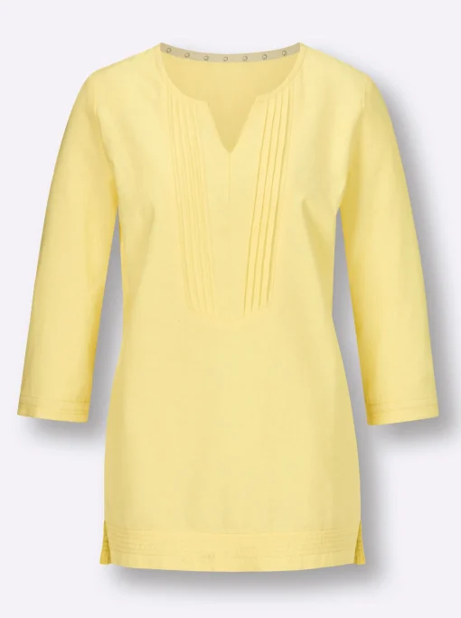 Leinenbluse im Tunika-Stil