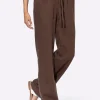 Leinenhose mit weitem Bein
