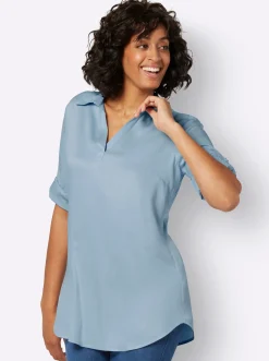 Longbluse im Tunika-Stil, aus Viskose