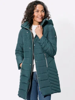 Longjacke im Steppmuster-Mix