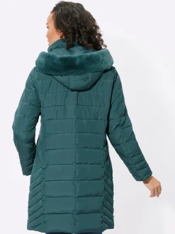 Longjacke im Steppmuster-Mix