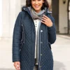 Longjacke mit abnehmbarer Kapuze